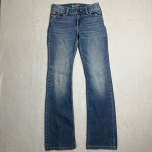 Wrangler 28x32 Low Rise Bootcut Jeans Embellished Pockets Western Y2K Cowgirl